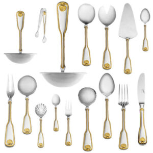 Набор столовых приборов Венус декорированный золотом на 6 персон (48 предметов) от Цептер