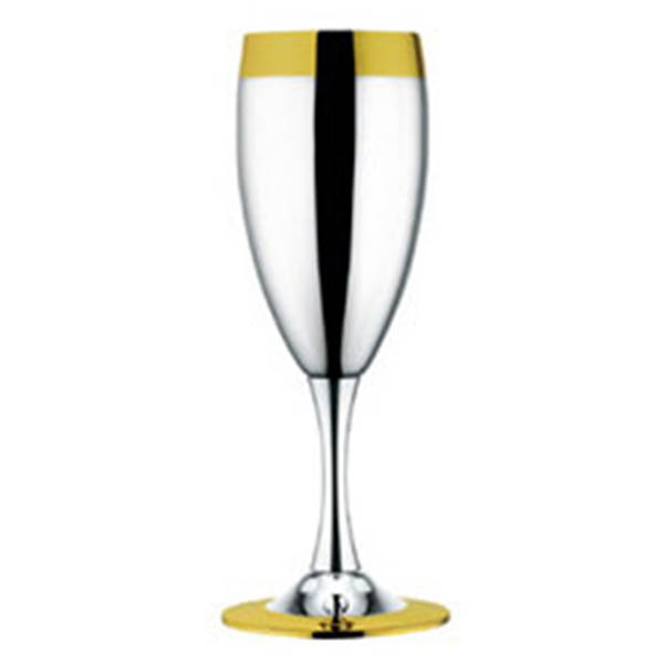 Фужеры для шампанского "Ла Перле" 6 шт - с золотым декором от Цептер