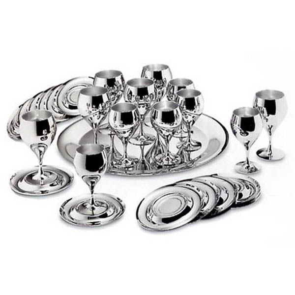 Набор бокалов для вина "Принц" - с серебряным покрытием от Цептер